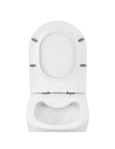 Унітаз Kroner Harz WHI523632 RIMLESS 380х360х515 мм, безободковий, підвісний, сидіння Soft-close