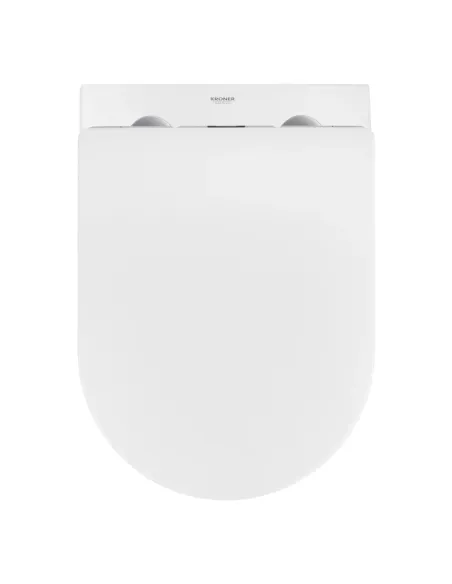 Унитаз Kroner Harz WHI523632 RIMLESS 380х360х515 мм, безободковый, подвесной, сиденье Soft-close