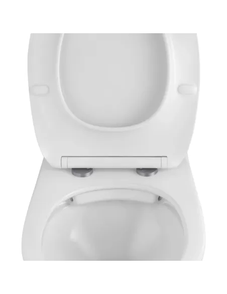 Унітаз Kroner Oker WHI533536 RIMLESS 410х355х555 мм, безободковий, підвісний, сидіння Soft-close