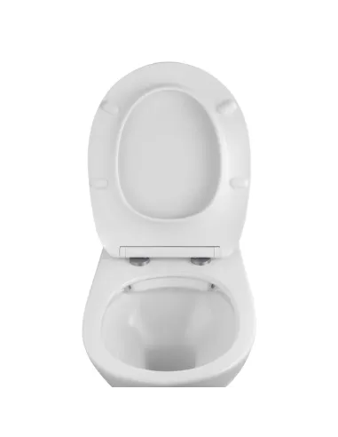 Унитаз Kroner Oker WHI533536 RIMLESS 410х355х555 мм, безободковый, подвесной, сиденье Soft-close