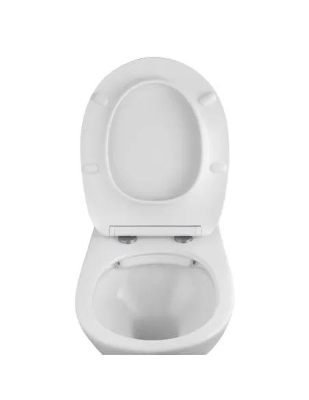 Унітаз Kroner Oker WHI533536 RIMLESS 410х355х555 мм, безободковий, підвісний, сидіння Soft-close