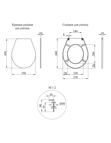 Сиденье для унитаза Kroner KRP - ТС07