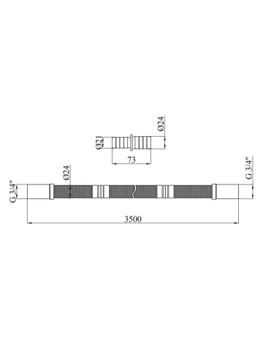 Шланги слива для стиральной машины Kroner KRP - DR350, 3.5 метра
