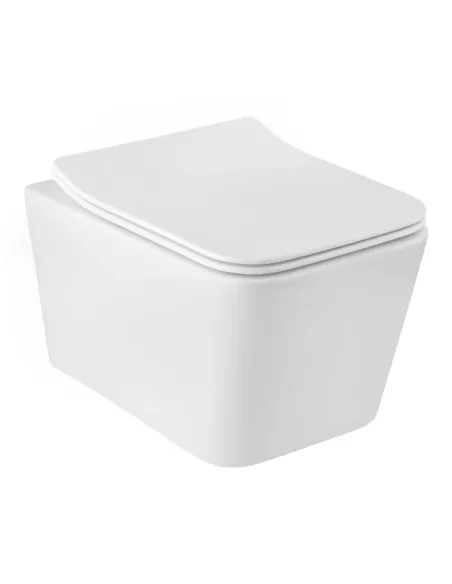 Унитаз Kroner Eifel WHI523629 RIMLESS 360х350х520 мм, безободковый, подвесной, сиденье Soft-close