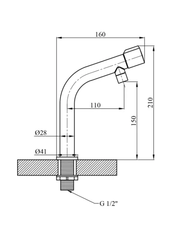 Монокран для умивальника Kroner KRP Edelstahl Klassisch - ESG097, нікель