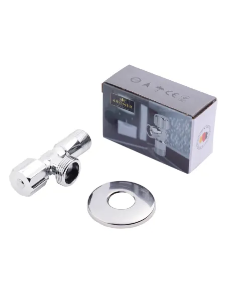 Кран приборный Kroner KRP Eckventil C402 НН 1/2х3/4 дюйма