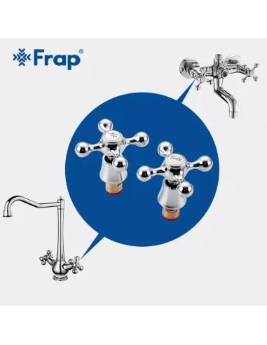 Рукоятка и Кран-букса для смесителя Frap F0008, 2 шт