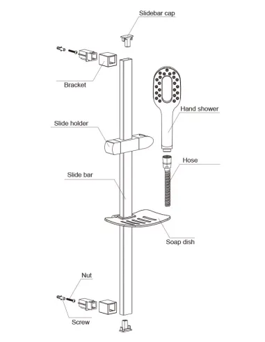 Душовий набір Gappo G8011, латунь, хром
