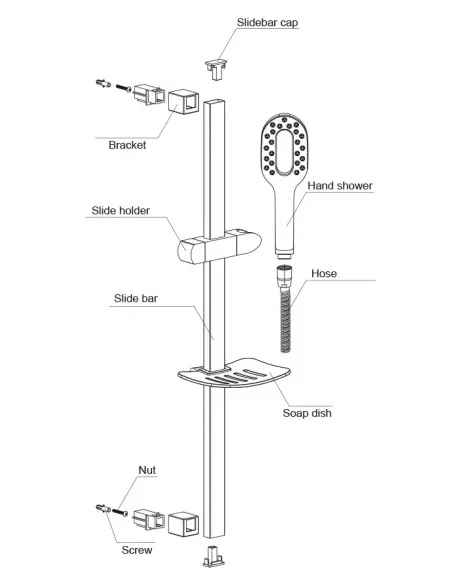Душевой набор Gappo G8011, латунь, хром Душевой набор Gappo G8011, латунь, хром