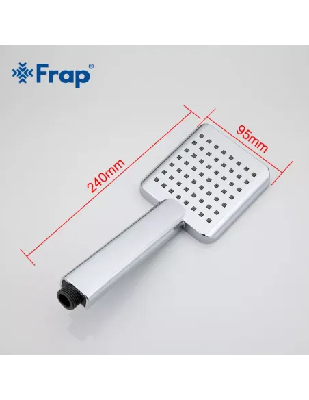Лейка для ручного душа Frap F001, 240x95 мм, 1 режим, хром