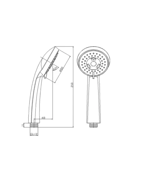 Лейка для ручного душа Frap F01, 80х80 мм, 3 режима
