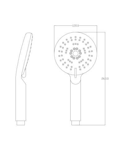 Лейка для ручного душа Frap F14, 120х120 мм, 5 режимов