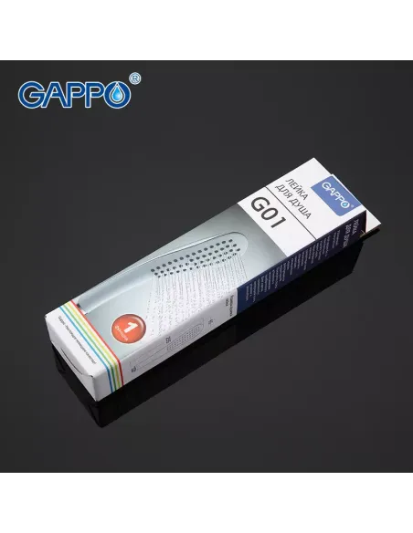 Лійка для ручного душу Gappo G01, 255х65 мм, 1 режим, біла