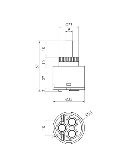 Картридж для змішувача Kroner KRP-PM35-1, короткий