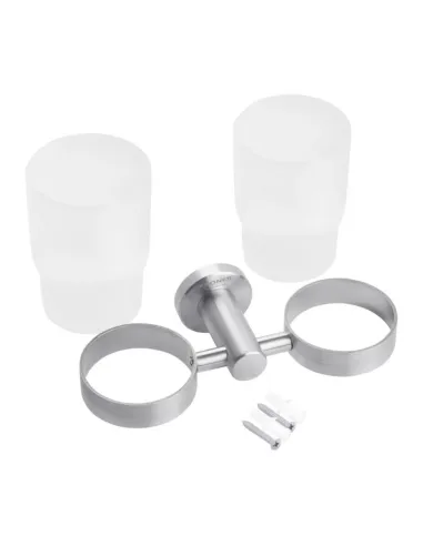 Склянка для ванної кімнати Kroner KRP Edelstahl Klassisch - ESG3708, подвійний