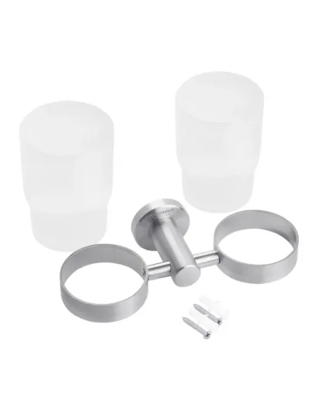 Склянка для ванної кімнати Kroner KRP Edelstahl Klassisch - ESG3708, подвійний