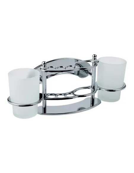 Стакан для ванной комнаты Kroner KRM Rizze - ACC311, двойной, с держателем зубных щеток