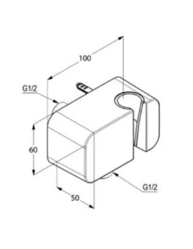 Соединение для шланга Kludi A-QA 6556005-00 (с держателем для душа) - 2