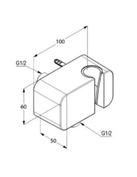 Соединение для шланга Kludi A-QA 6556005-00 (с держателем для душа) - 2