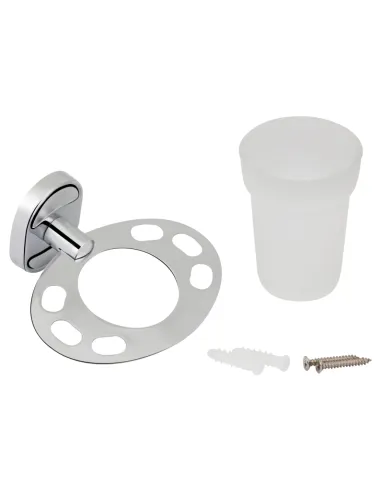 Склянка для ванної кімнати Kroner KRM Elbe - ACG2906-1 з тримачем зубних щіток