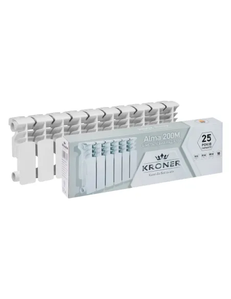 Радіатор біметалічний Kroner Alma 200/96, 10 секцій