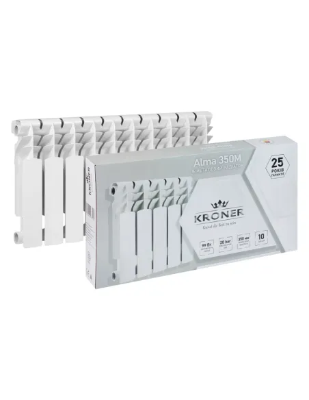 Радиатор биметаллический Kroner Alma 350/96, 10 секций