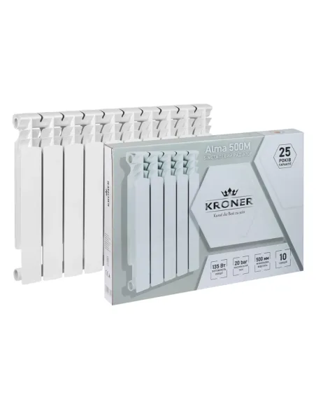 Радиатор биметаллический Kroner Alma 500М 500/80, 10 секций