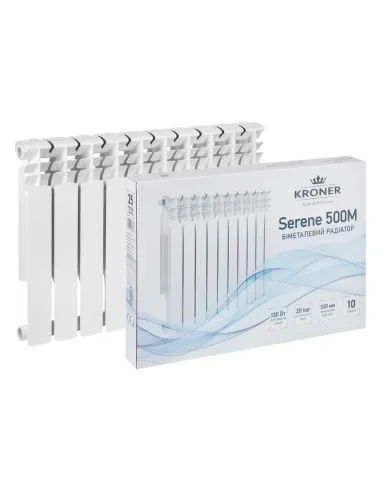 Радиатор биметаллический Kroner Serene 500М 500/96, 10 секций