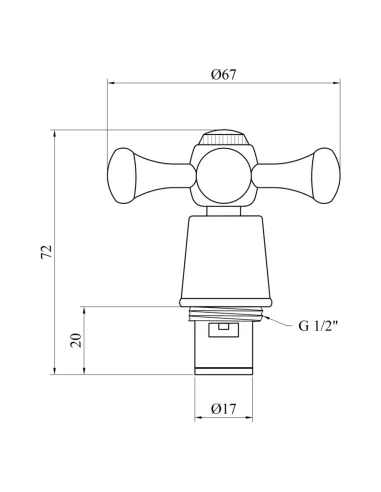 Рукоятка и Кран-букса для смесителя Kroner KRM - C985, 2 шт