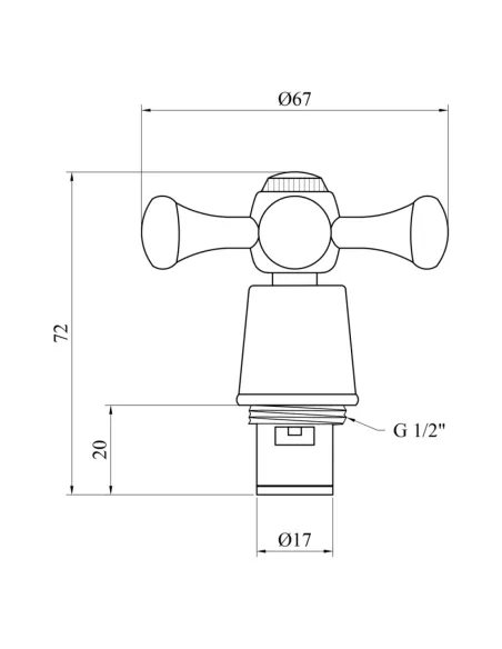 Рукоятка и Кран-букса для смесителя Kroner KRM - C985, 2 шт