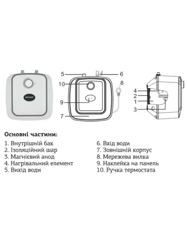 Бойлер для кухни Mixxus EWH-0606 Small Under 6 литров, под мойку