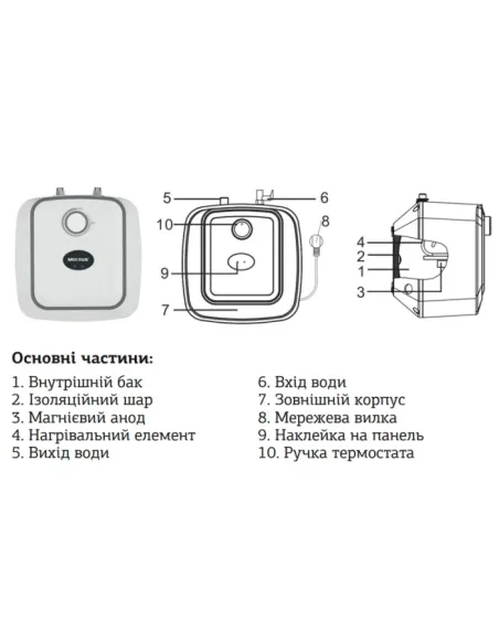 Бойлер для кухни Mixxus EWH-0606 Small Under 6 литров, под мойку Бойлер для кухни Mixxus EWH-0606 Small Under 6 литров, под мойку