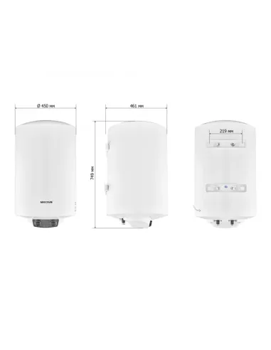 Бойлер Mixxus EWH-08080 Round Dry 80 литров, сухой ТЭН