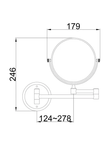 Дзеркало косметичне Frap F6106 150 х 150 із збільшенням