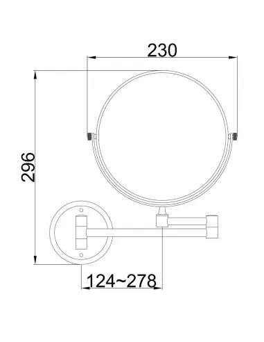 Зеркало косметическое Frap F6108 200 х 200 с увеличением