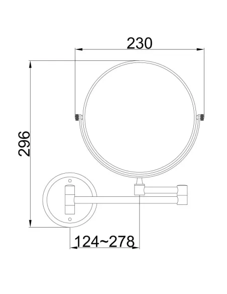 Зеркало косметическое Frap F6108 200 х 200 с увеличением Зеркало косметическое Frap F6108 200 х 200 с увеличением