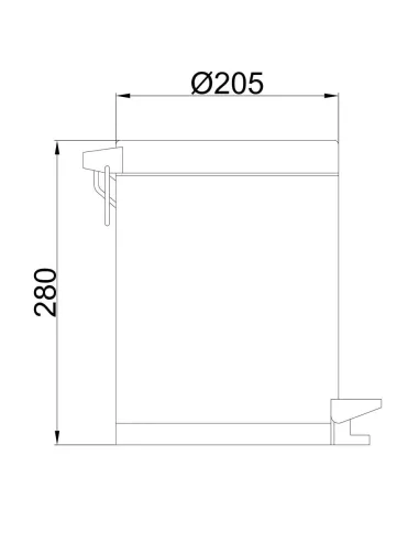 Ведро для мусора Frap F702 5 литров