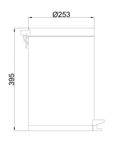 Ведро для мусора Frap F703 12 литров