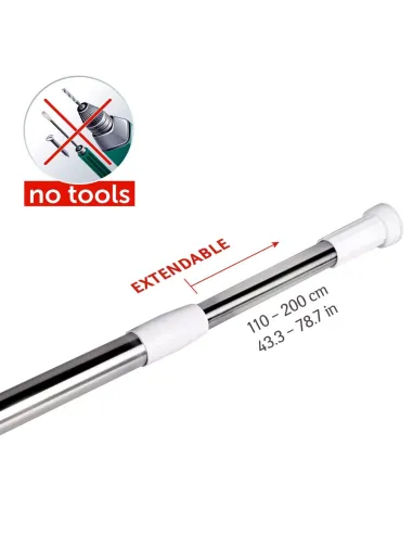 Штанга телескопічна для душу Frap F8902, нержавіюча сталь, 110-200 см