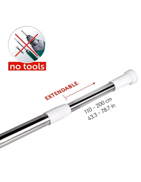 Штанга телескопическая для душа Frap F8902, нержавеющая сталь, 110-200 см