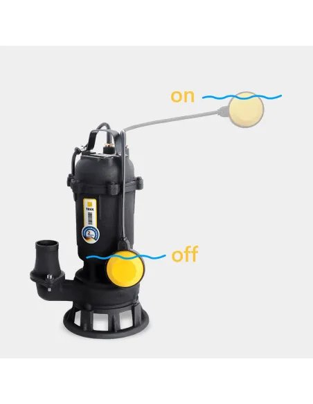Фекальный насос с режущим механизмом Tekk Haus SDF 1.5-15 1.5 кВт, кабель 10 метров, пульт управления
