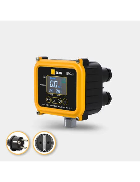 Електронне реле тиску Tekk Haus ЕРС-3 із розеткою, із захистом від сухого ходу