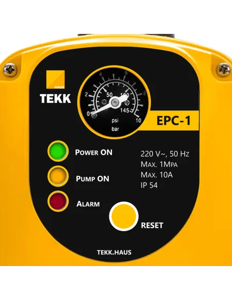 Электронное реле давления Tekk Haus ЕРС-1 с розеткой, с защитой от сухого хода