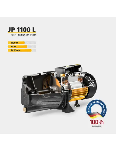 Центробежный поверхностный насос Tekk Haus JP 1100L 1.1 кВт, кнопка управления