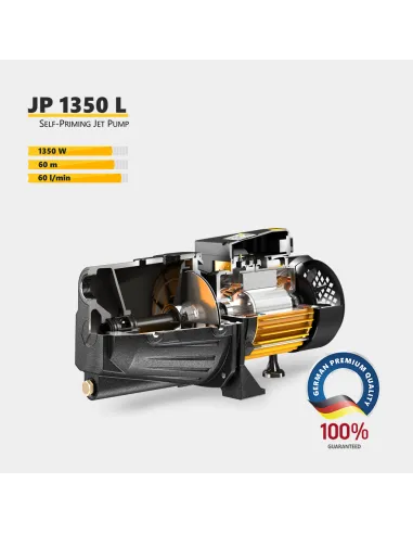 Центробежный поверхностный насос Tekk Haus JP 1350L 1.35 кВт, кнопка управления