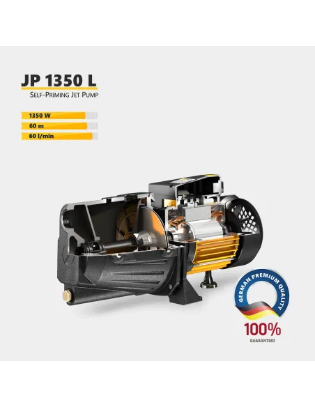 Відцентровий поверхневий насос Tekk Haus JP 1350L 1.35 кВт, кнопка управління