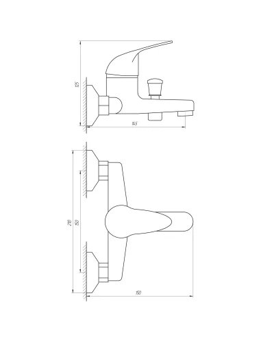 Змішувач для душу Bravo BO-00-102