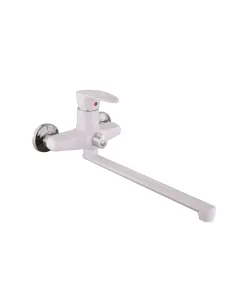 Смеситель для ванны Plamix Cezar-006 Euro Set White ABS-пластик с душевым набором