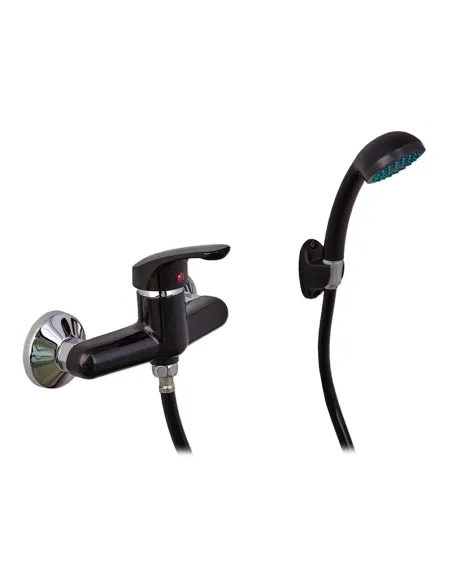 Змішувач для душу Plamix Afina-003 Set Black ABS-пластик, без виливу