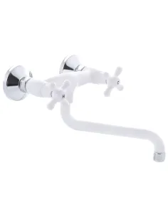 Смеситель для кухни Plamix Amax-361 White ABS-пластик, двухвентильный